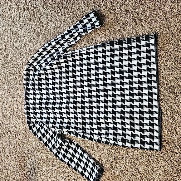 The Limited Houndstooth Open Jacket Duster Pockets Small 4 - Picture 6 of 6